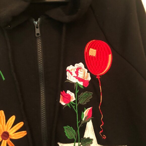 Cynthia Rowley embroidered zip-up hoodie sz XL - Picture 9 of 15